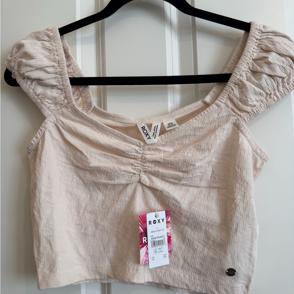 Roxy Hibiscus honey crop top, new with tags - Picture 1 of 5